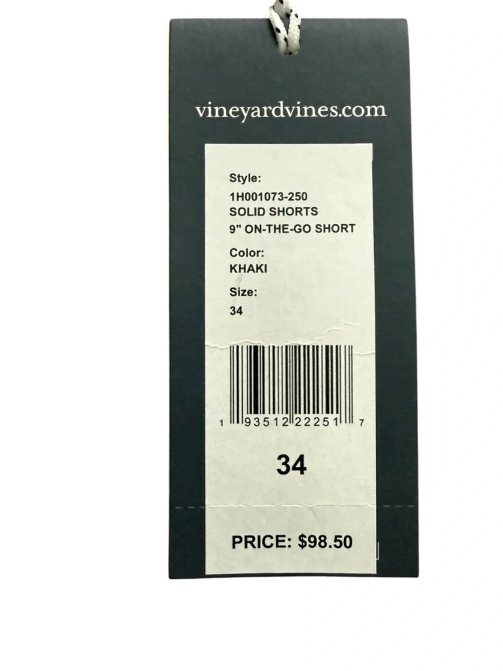 Vineyard Vines OTG On-The-Go Shorts Khaki 9” Performance Size 34 NWT - Picture 5 of 5